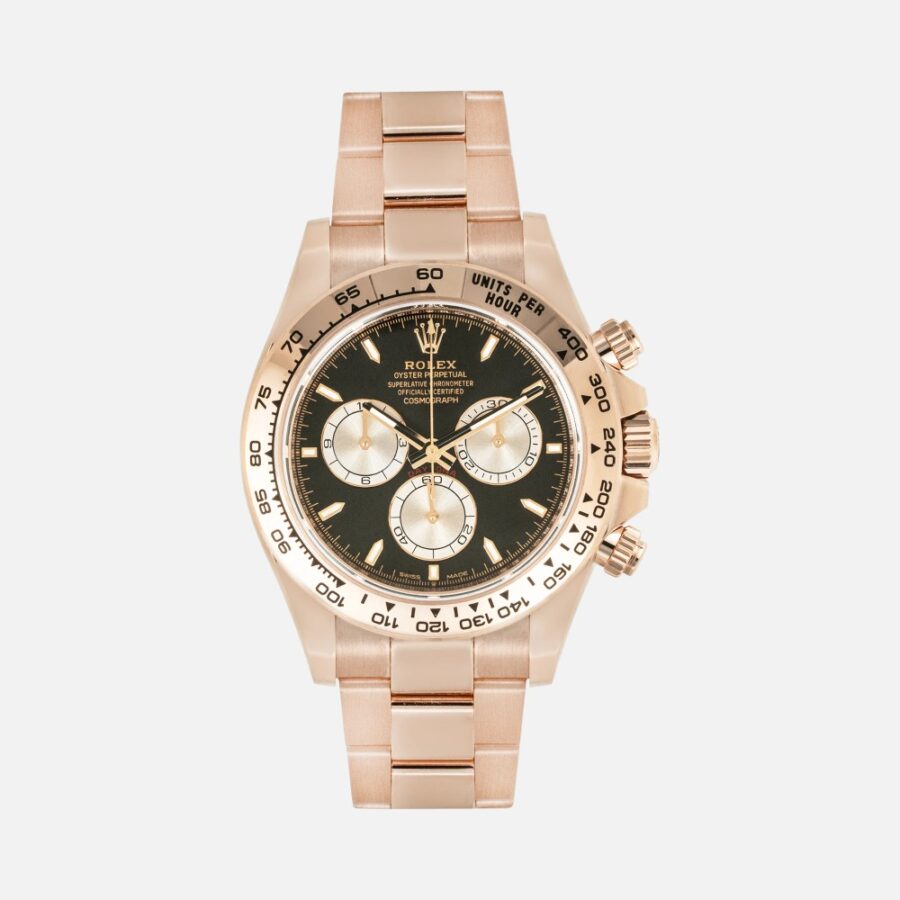 jchcbcbn (1) Rolex Daytona 126505 Everose Gold Black Dial Chronograph
