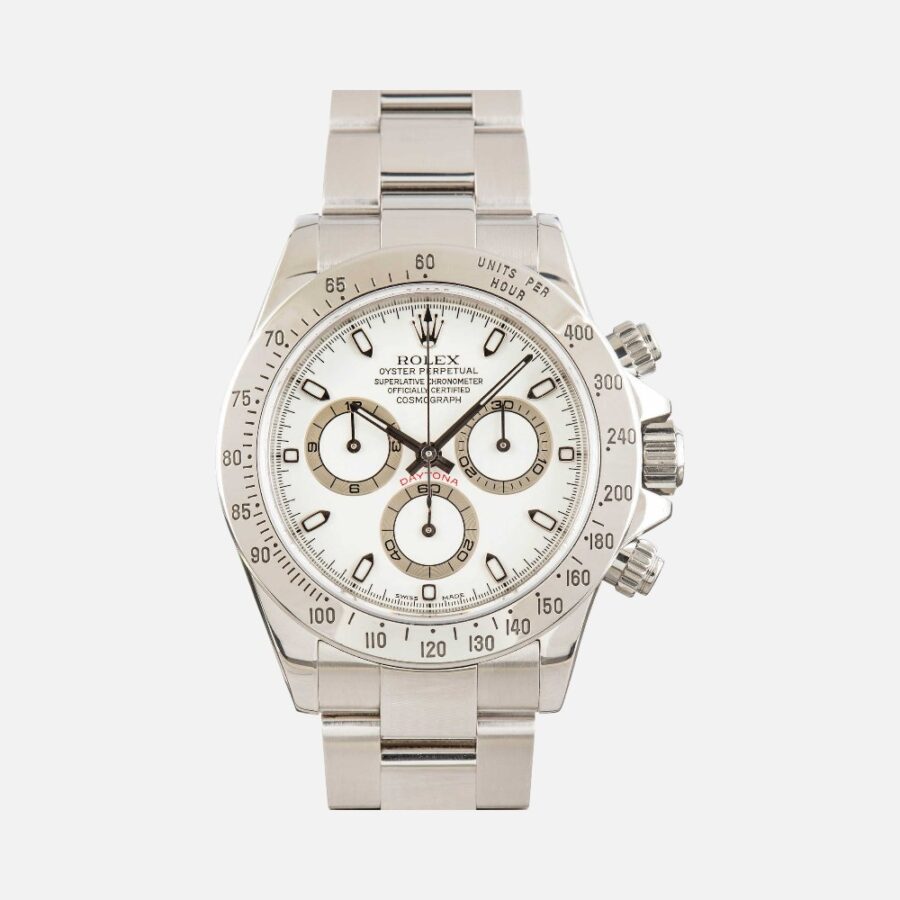 jfijxccv (1) Rolex Daytona 116520 White Index Dial Chronograph