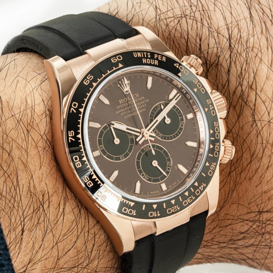 Rolex Daytona 126515LN Everose Gold Black Chronograph Dial