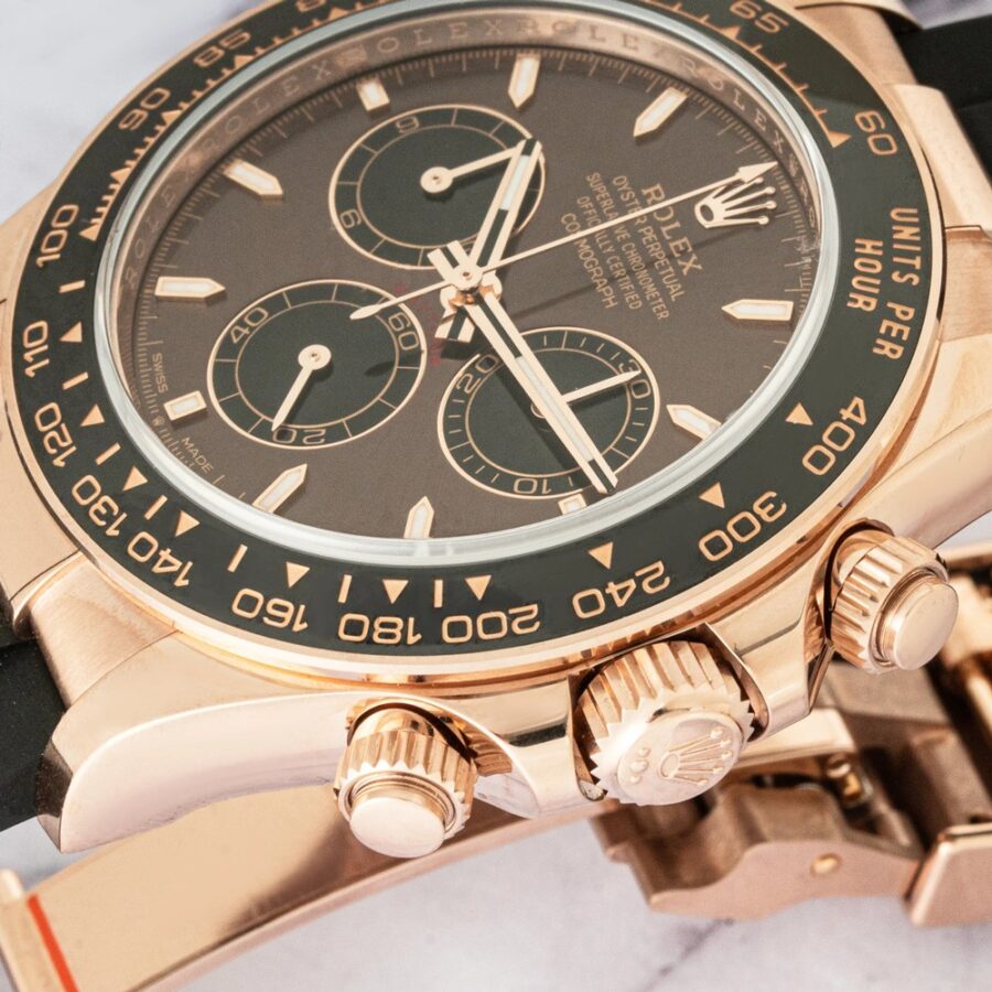 Rolex Daytona 126515LN Everose Gold Black Chronograph Dial