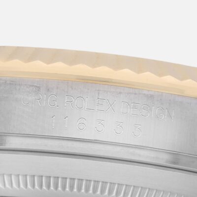 Rolex Datejust II 116333 Black Roman Dial Steel Yellow Gold 41mm