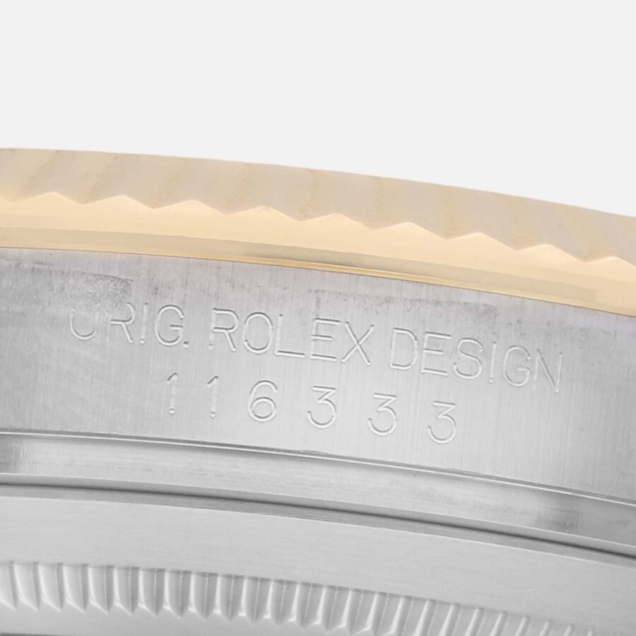 Rolex Datejust II 116333 Black Roman Dial Steel Yellow Gold 41mm