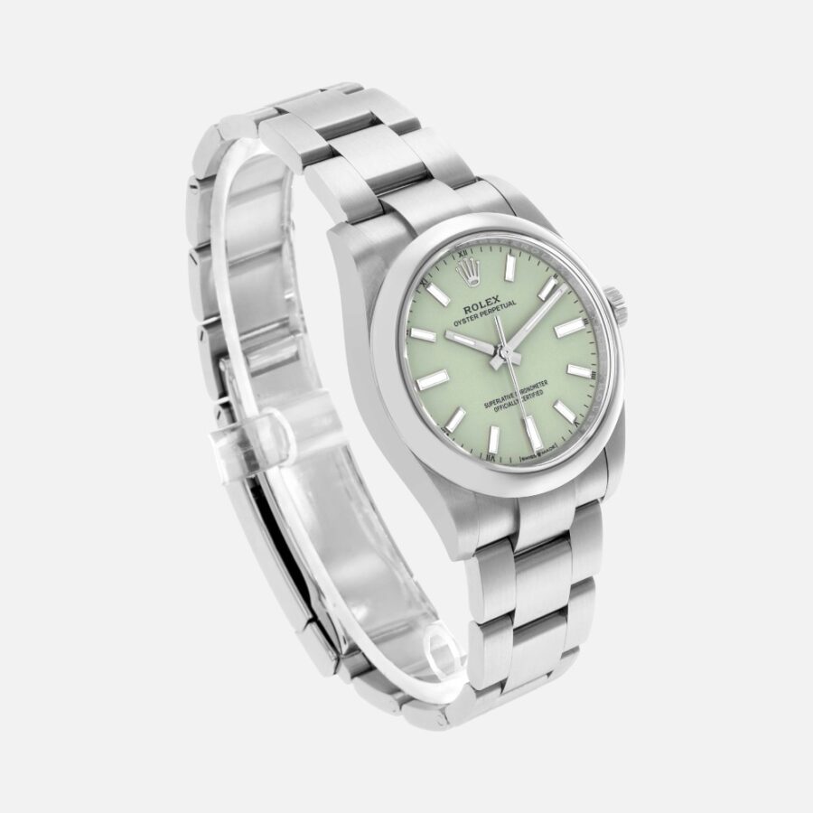 Rolex Oyster Perpetual 124200 Pistachio Dial 34mm Steel