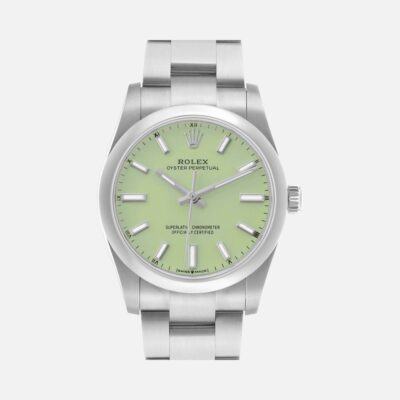 Rolex Oyster Perpetual 124200 Pistachio Dial 34mm Steel