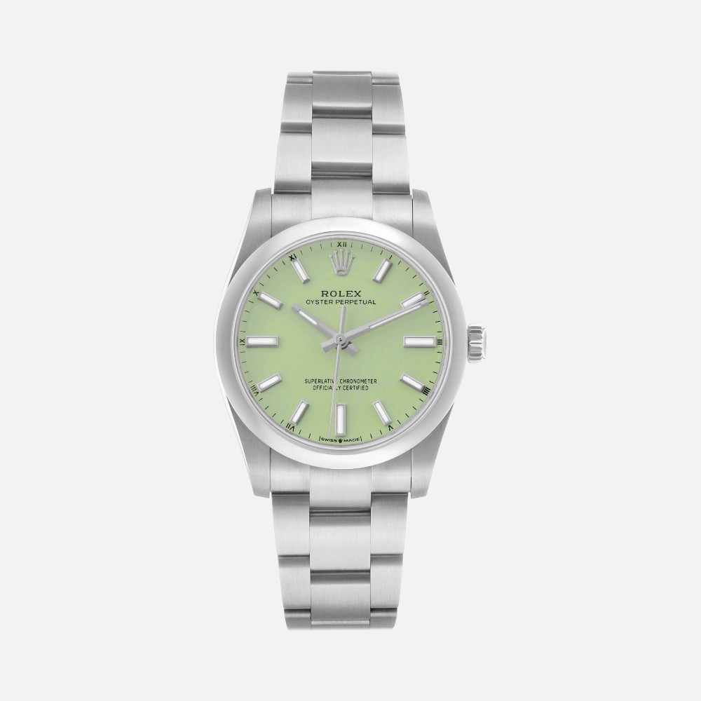 Rolex Oyster Perpetual 124200 Pistachio Dial 34mm Steel