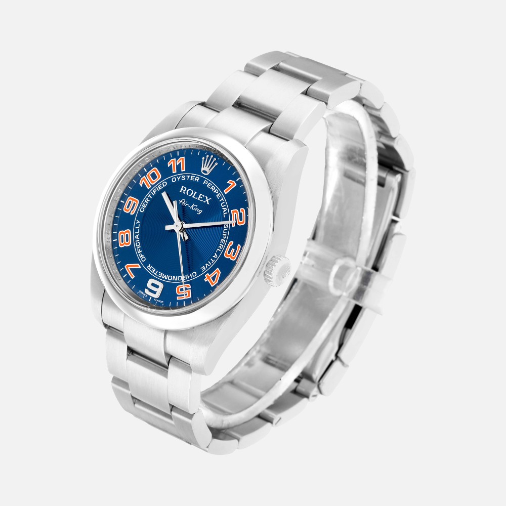 Rolex Air-King 114200 Blue Concentric Dial Stainless Steel