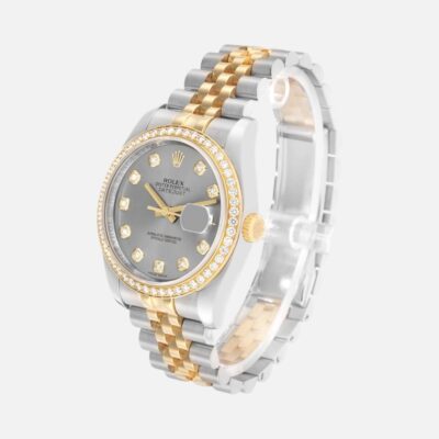 Rolex Datejust 116243 Two-Tone Steel & Yellow Gold Silver Diamond Dial 36mm