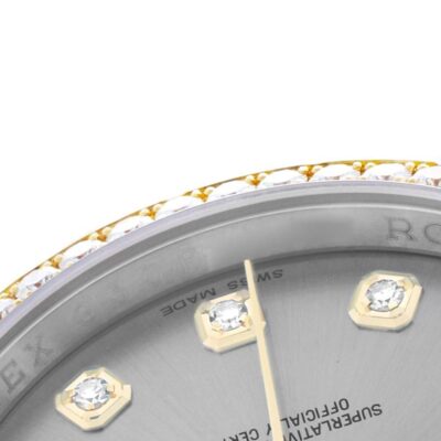Rolex Datejust 116243 Two-Tone Steel & Yellow Gold Silver Diamond Dial 36mm