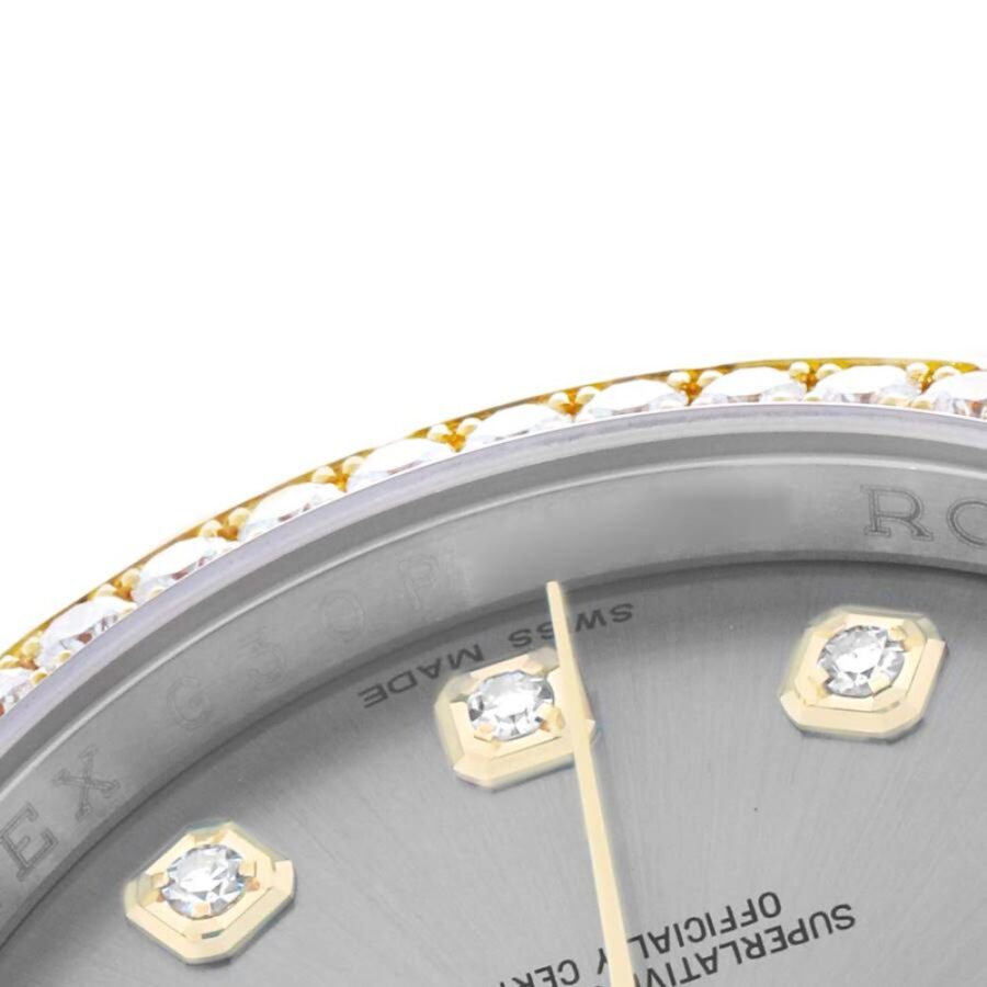 Rolex Datejust 116243 Two-Tone Steel & Yellow Gold Silver Diamond Dial 36mm