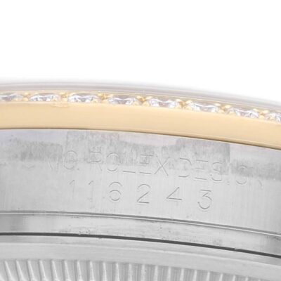 Rolex Datejust 116243 Two-Tone Steel & Yellow Gold Silver Diamond Dial 36mm