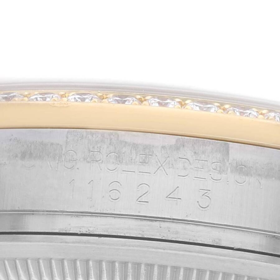Rolex Datejust 116243 Two-Tone Steel & Yellow Gold Silver Diamond Dial 36mm