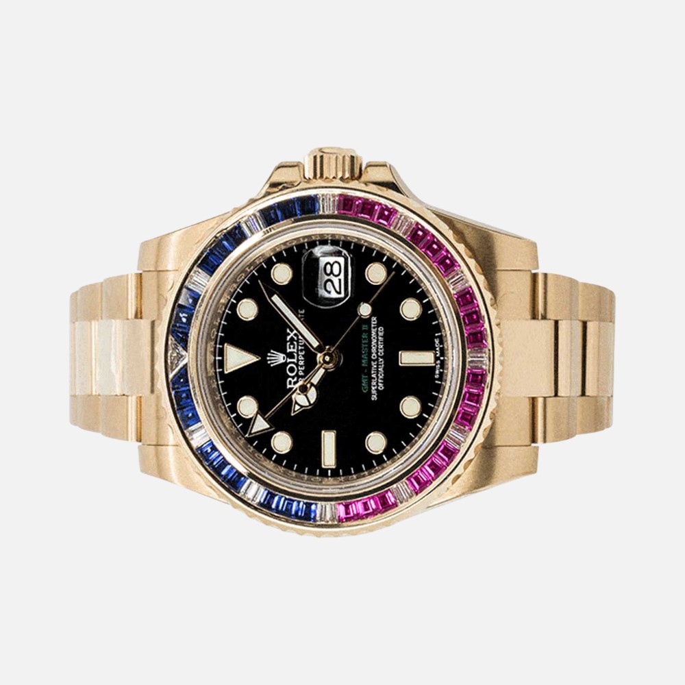 Rolex GMT-Master II 116748 SARU Yellow Gold Gem-Set Bezel 40mm
