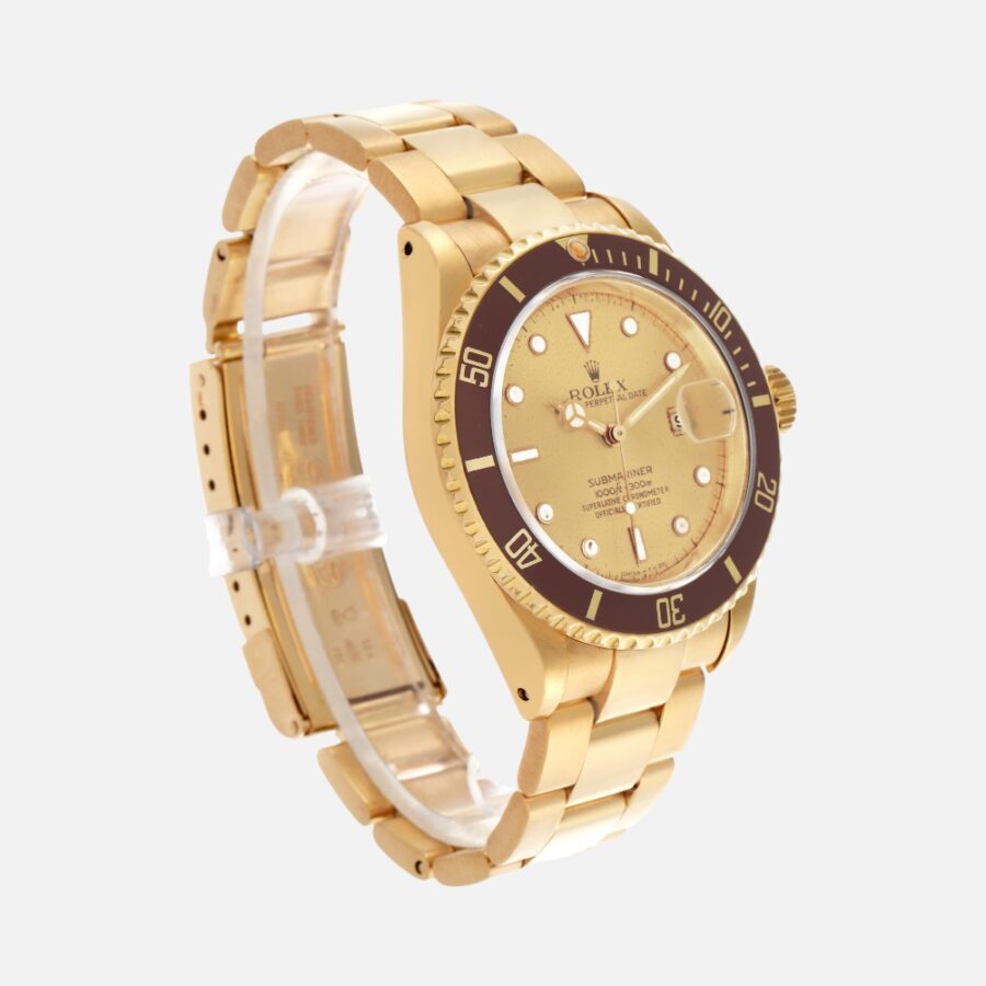 Rolex Submariner 16618 Yellow Gold Champagne Dial 40mm