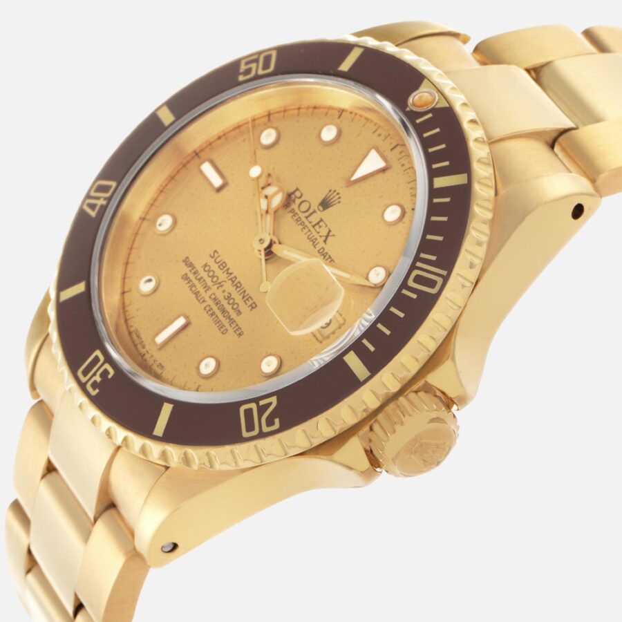 Rolex Submariner 16618 Yellow Gold Champagne Dial 40mm
