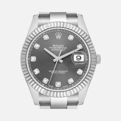 Rolex Datejust II 116334 Steel Silver Diamond Dial 41mm
