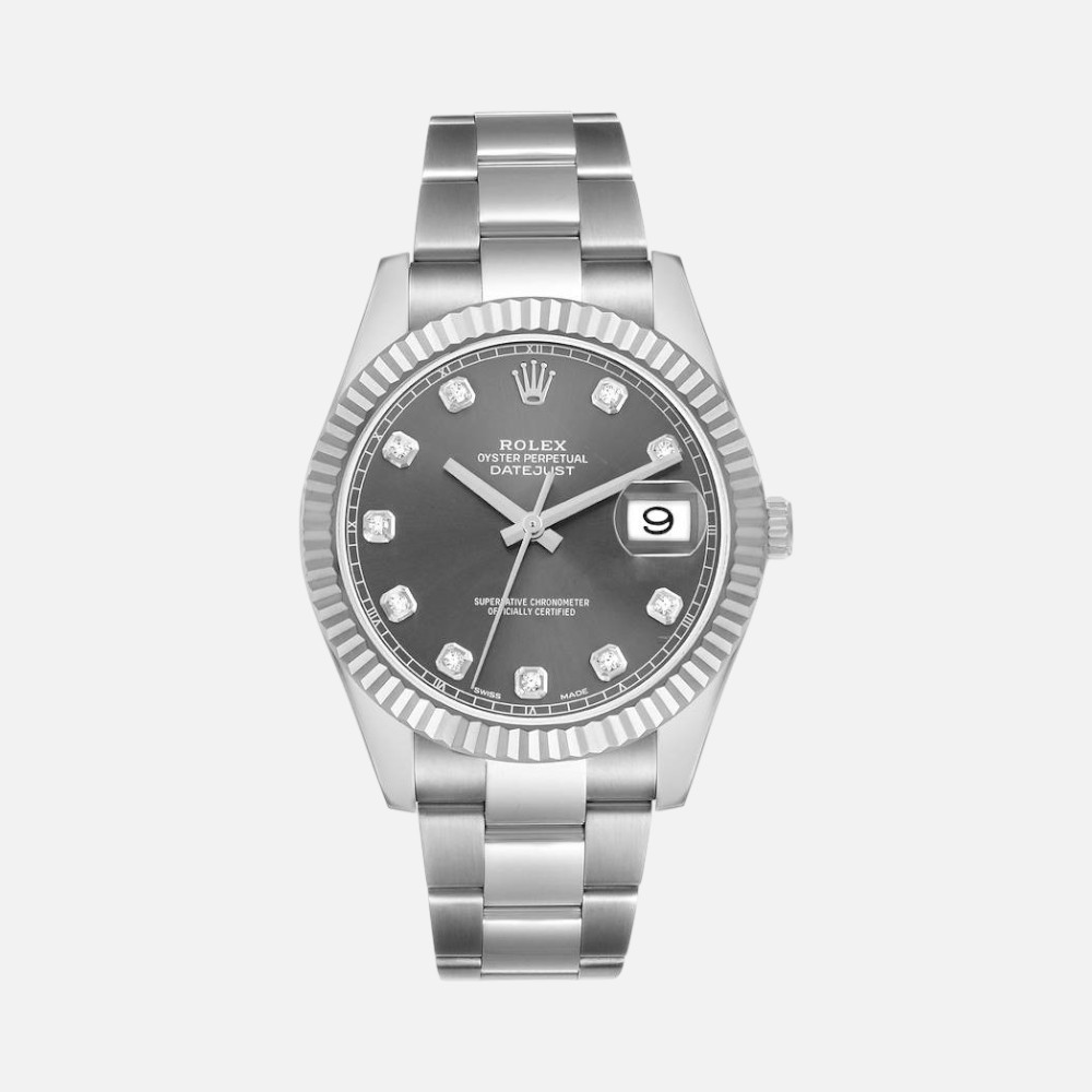 Rolex Datejust II 116334 Steel Silver Diamond Dial 41mm