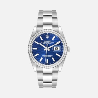 Rolex Datejust 126284 Steel Blue Fluted Dial Diamond 41mm