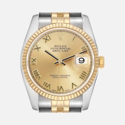 Rolex Datejust 116233 Two-Tone Steel & Yellow Gold Champagne Roman Dial 36mm