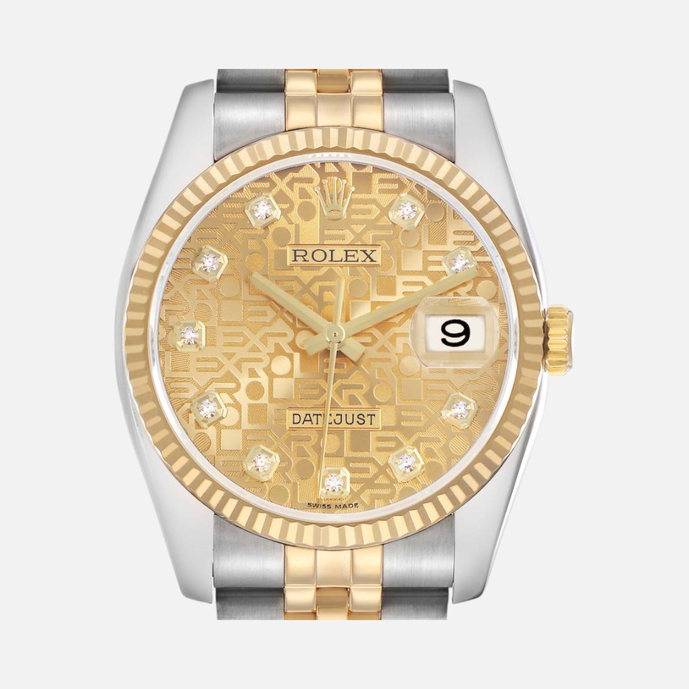 Rolex Datejust 116233 Two-Tone Steel & Yellow Gold Diamond Dial 36mm
