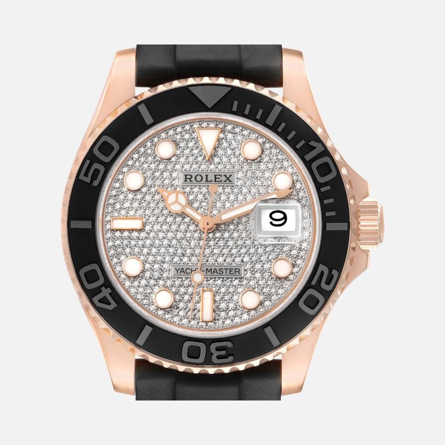 Rolex Yacht-Master 40 116655 Everose Gold Diamond Dial Oysterflex
