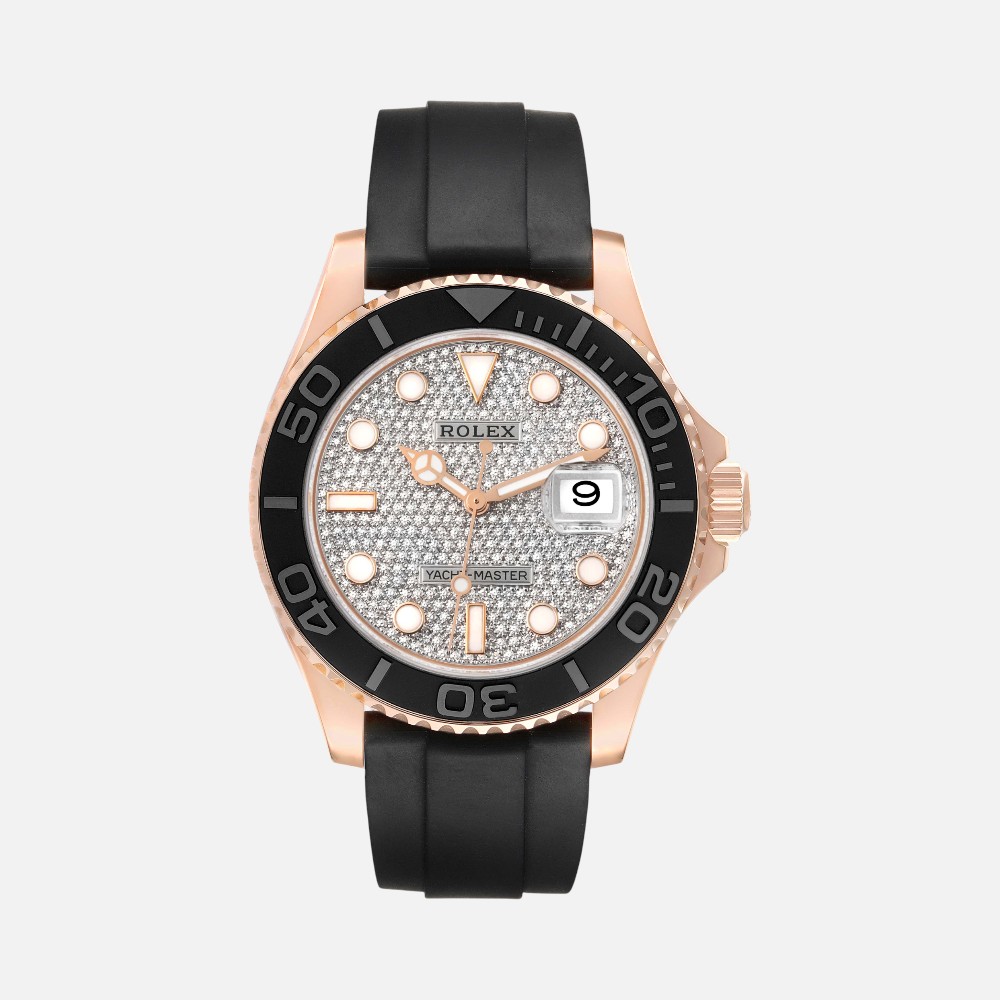 Rolex Yacht-Master 40 116655 Everose Gold Diamond Dial Oysterflex