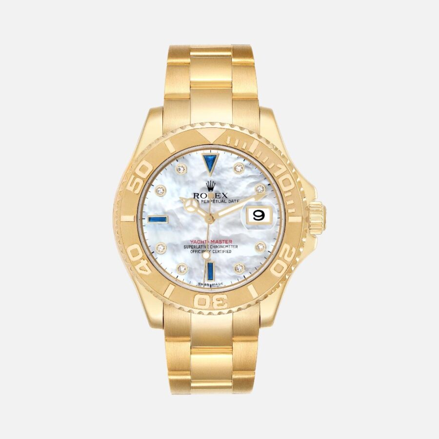 rolex-yachtmaster-40mm-yellow-gold-mop-diamond-sapphire-mens-watch-16628b-73050_7c64a Rolex Yacht-Master 40 16628B Yellow Gold MOP Diamond Sapphire Dial