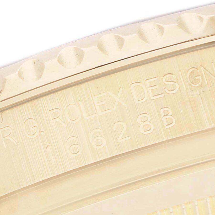 Rolex Yacht-Master 40 16628B Yellow Gold MOP Diamond Sapphire Dial