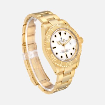 Rolex Yacht-Master 40 16628B Yellow Gold White Sapphire Dial