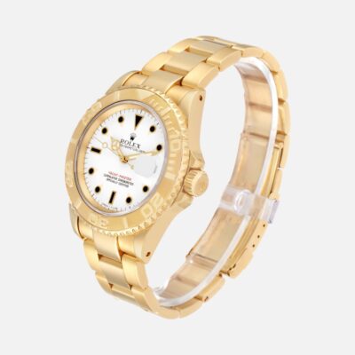 Rolex Yacht-Master 40 16628B Yellow Gold White Sapphire Dial