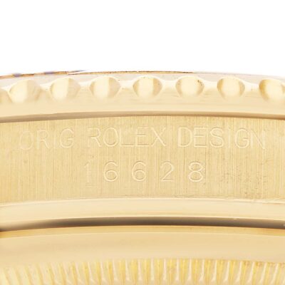 Rolex Yacht-Master 40 16628B Yellow Gold White Sapphire Dial