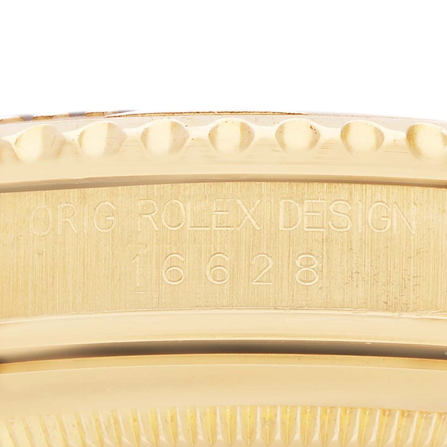 Rolex Yacht-Master 40 16628B Yellow Gold White Sapphire Dial