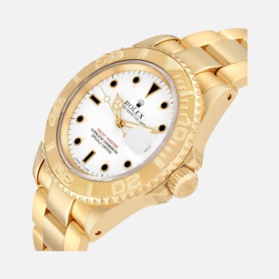 Rolex Yacht-Master 40 16628B Yellow Gold White Sapphire Dial