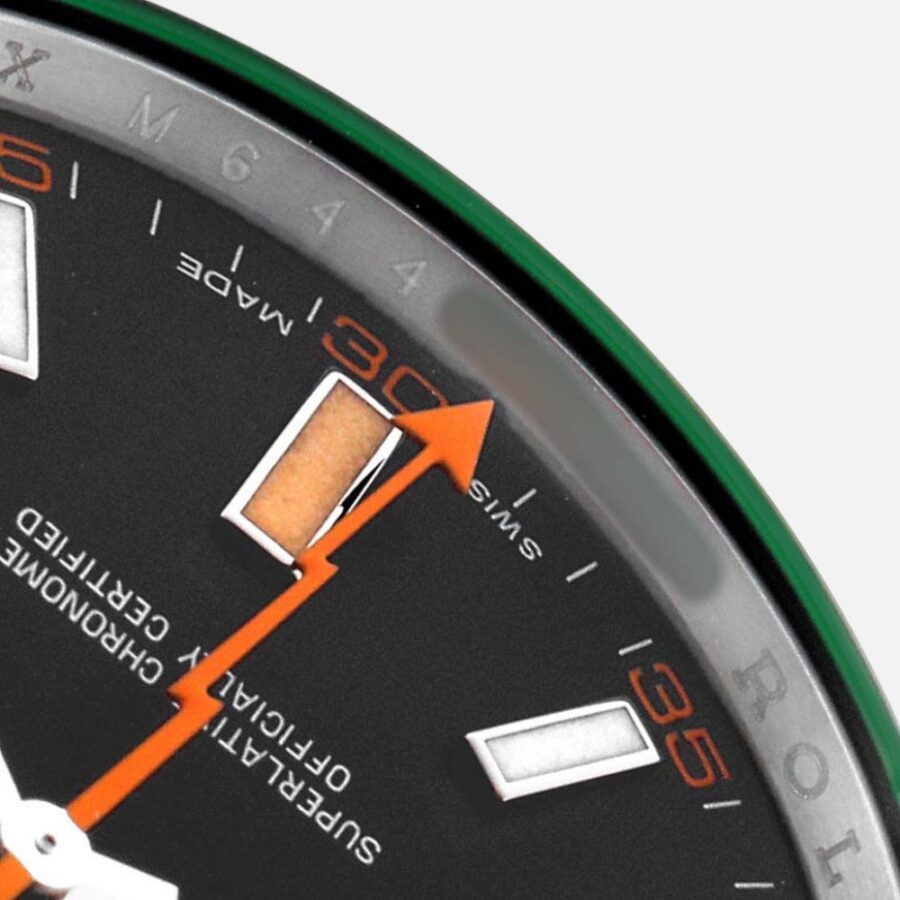 Rolex Milgauss 116400 Green Crystal Black Dial 40mm Steel