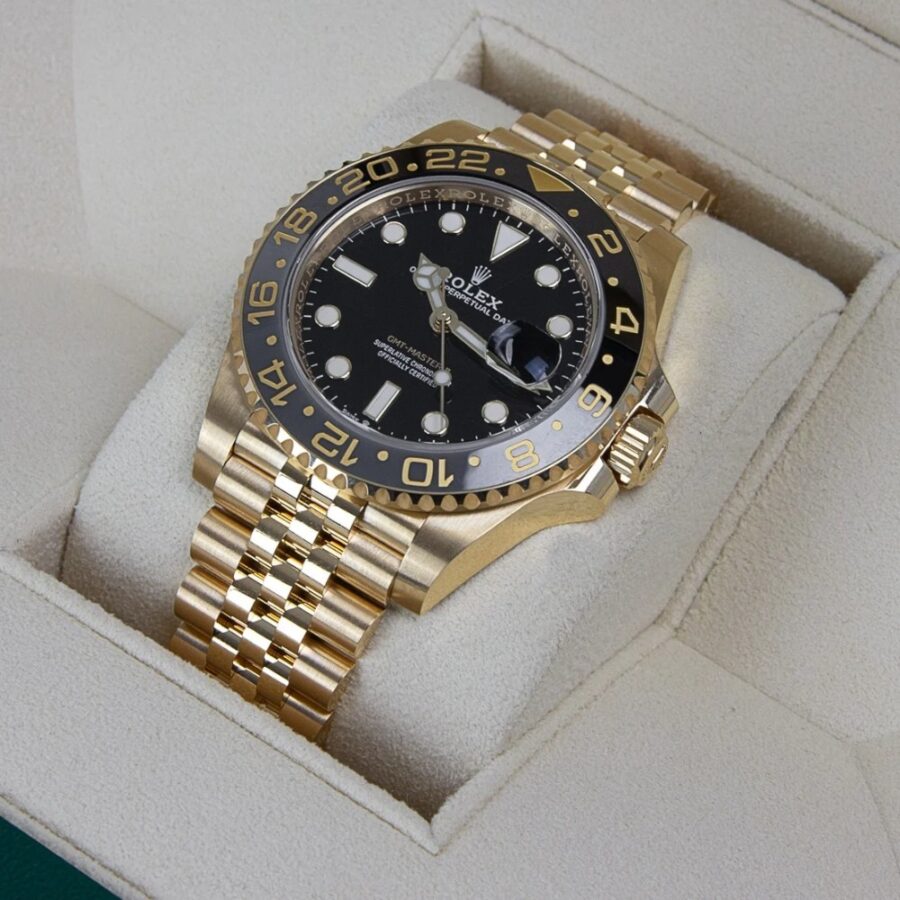 Rolex GMT-Master II 126718GRNR Yellow Gold Green Bezel 40mm
