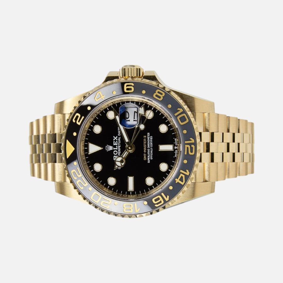 Rolex GMT-Master II 126718GRNR Yellow Gold Green Bezel 40mm