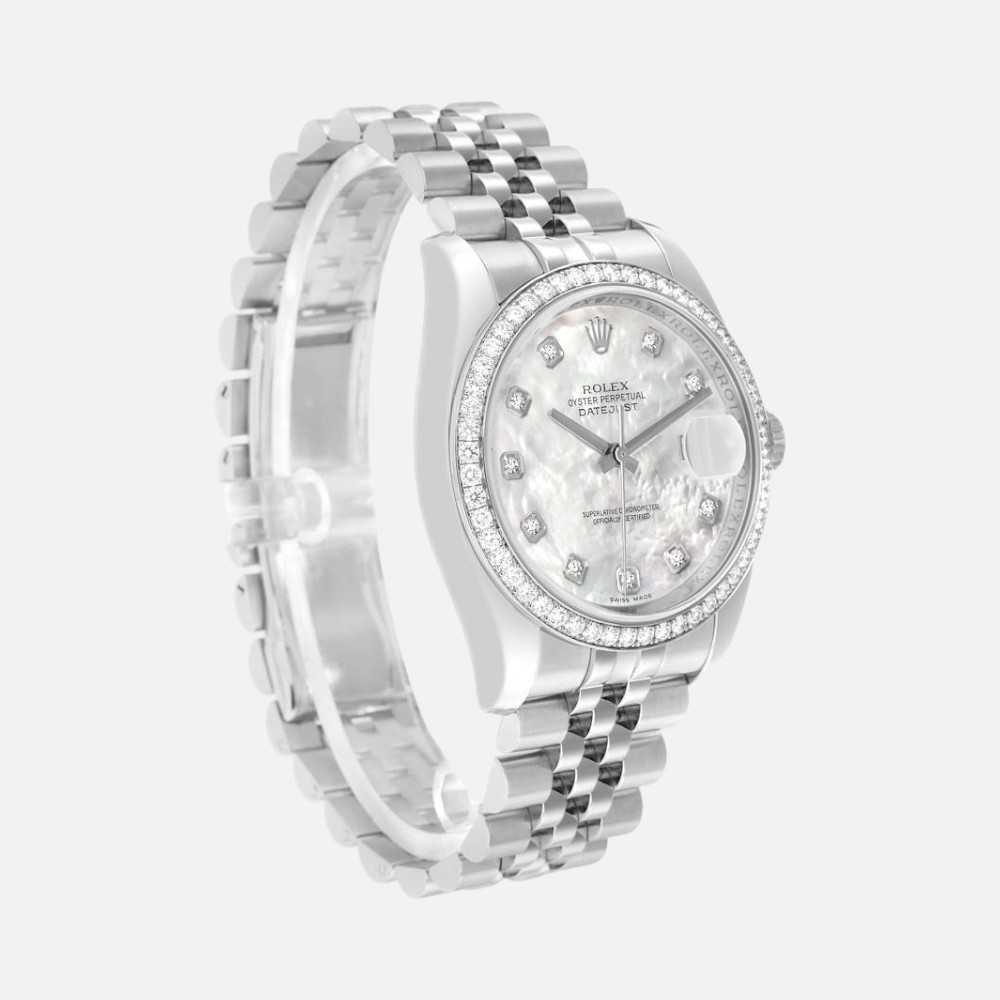 Rolex Datejust 116244 Steel & White Gold Mother-of-Pearl Diamond