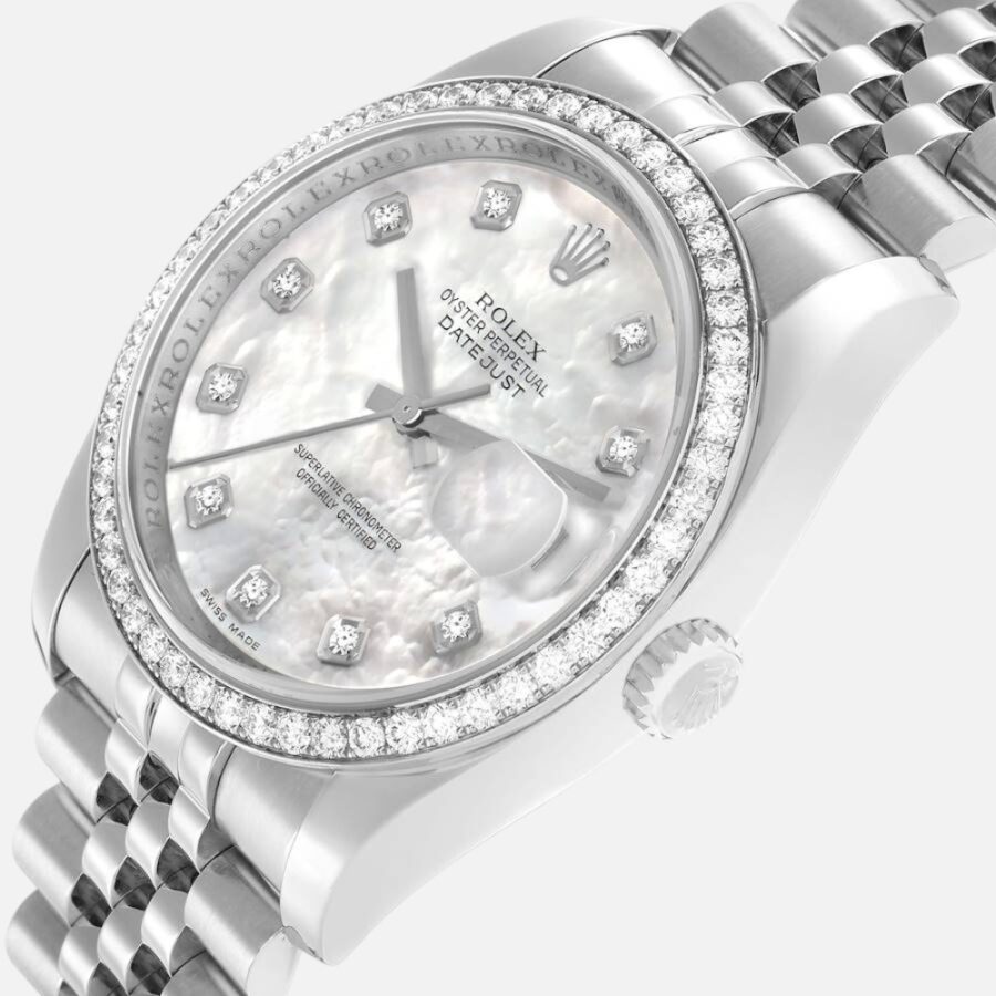Rolex Datejust 116244 Steel & White Gold Mother-of-Pearl Diamond