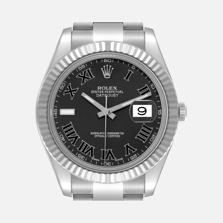 Rolex Datejust II 116334 Grey Dial Steel White Gold 41mm