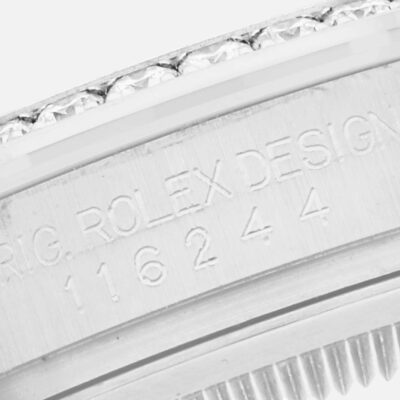 Rolex Datejust 116244 Diamond Mother of Pearl Dial Steel White Gold 36mm