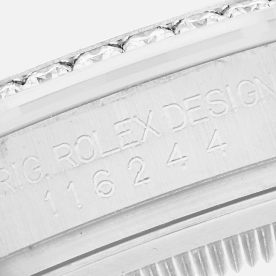 Rolex Datejust 116244 Diamond Mother of Pearl Dial Steel White Gold 36mm