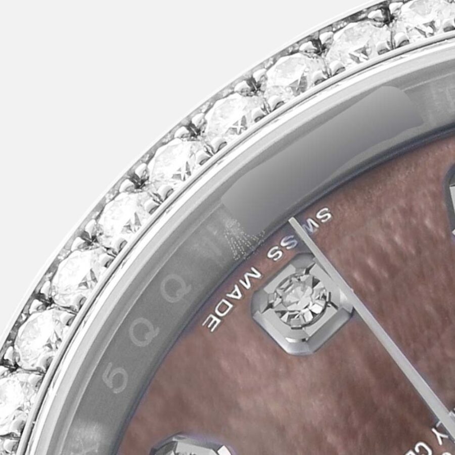 Rolex Datejust 116244 Diamond Mother of Pearl Dial Steel White Gold 36mm