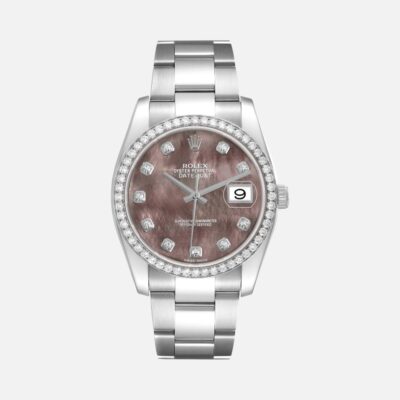 Rolex Datejust 116244 Diamond Mother of Pearl Dial Steel White Gold 36mm
