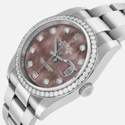 Rolex Datejust 116244 Diamond Mother of Pearl Dial Steel White Gold 36mm