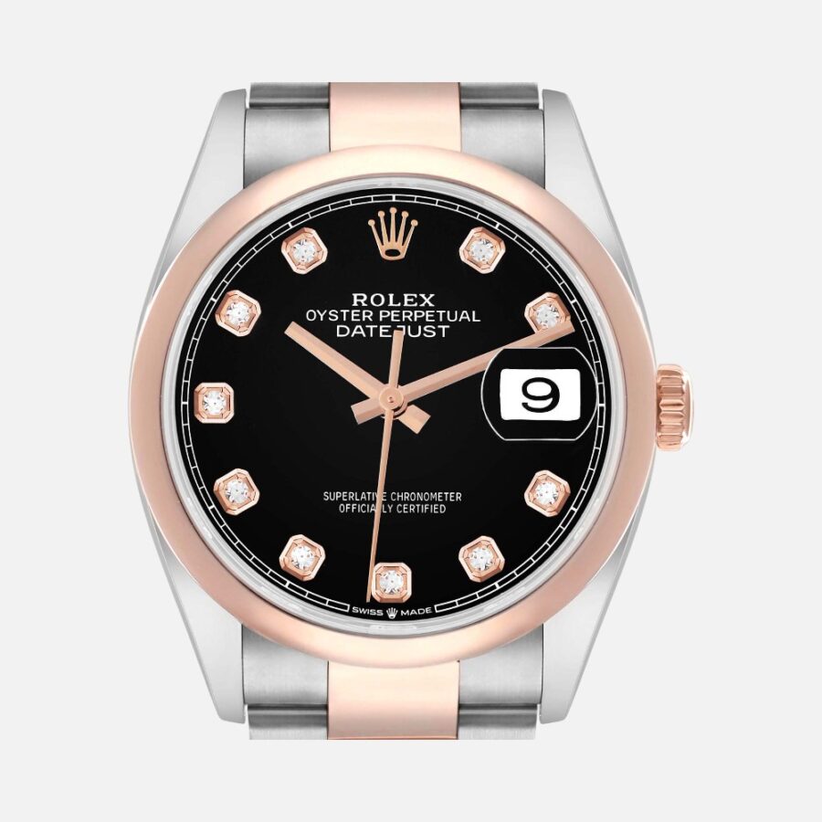 Rolex Datejust 36 126201 Diamond Dial Steel Everose Gold 36mm