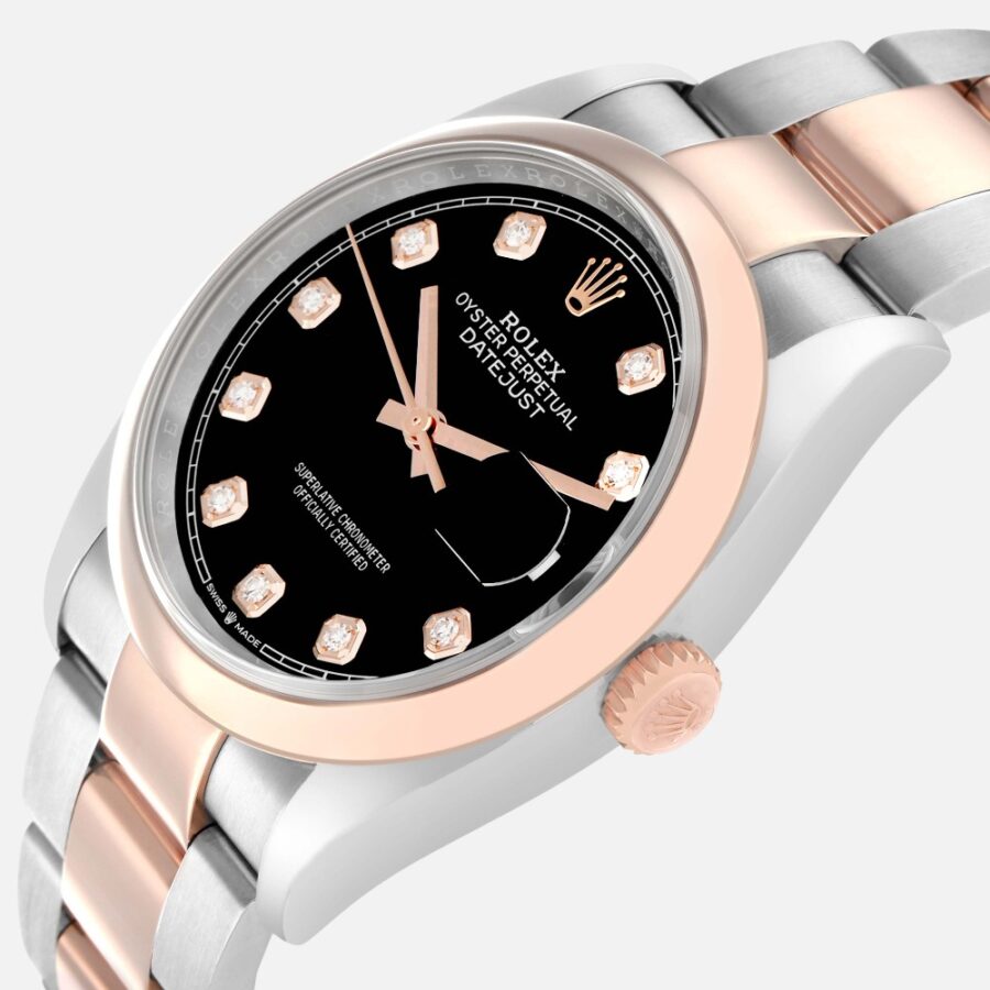 Rolex Datejust 36 126201 Diamond Dial Steel Everose Gold 36mm