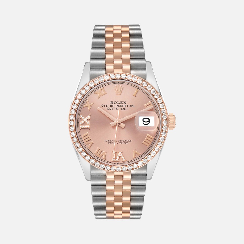 Rolex Datejust 36 126281 Diamond Dial Steel Everose Gold