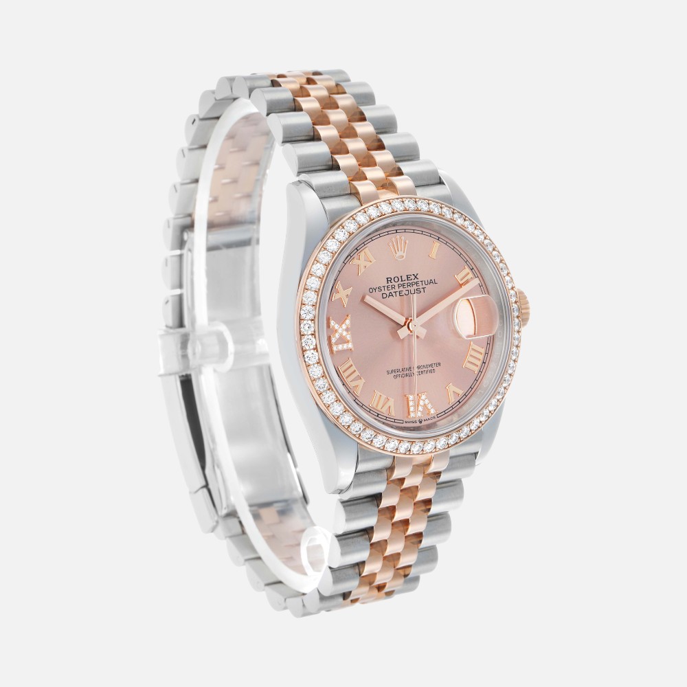 Rolex Datejust 36 126281 Diamond Dial Steel Everose Gold