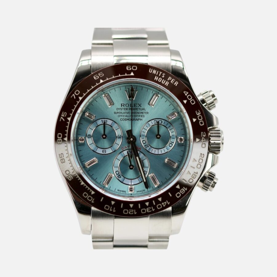 Rolex Daytona 116506 Ice Blue Diamond Dial Platinum Chronograph