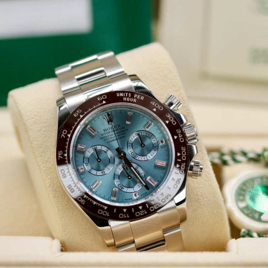 Rolex Daytona 116506 Ice Blue Diamond Dial Platinum Chronograph