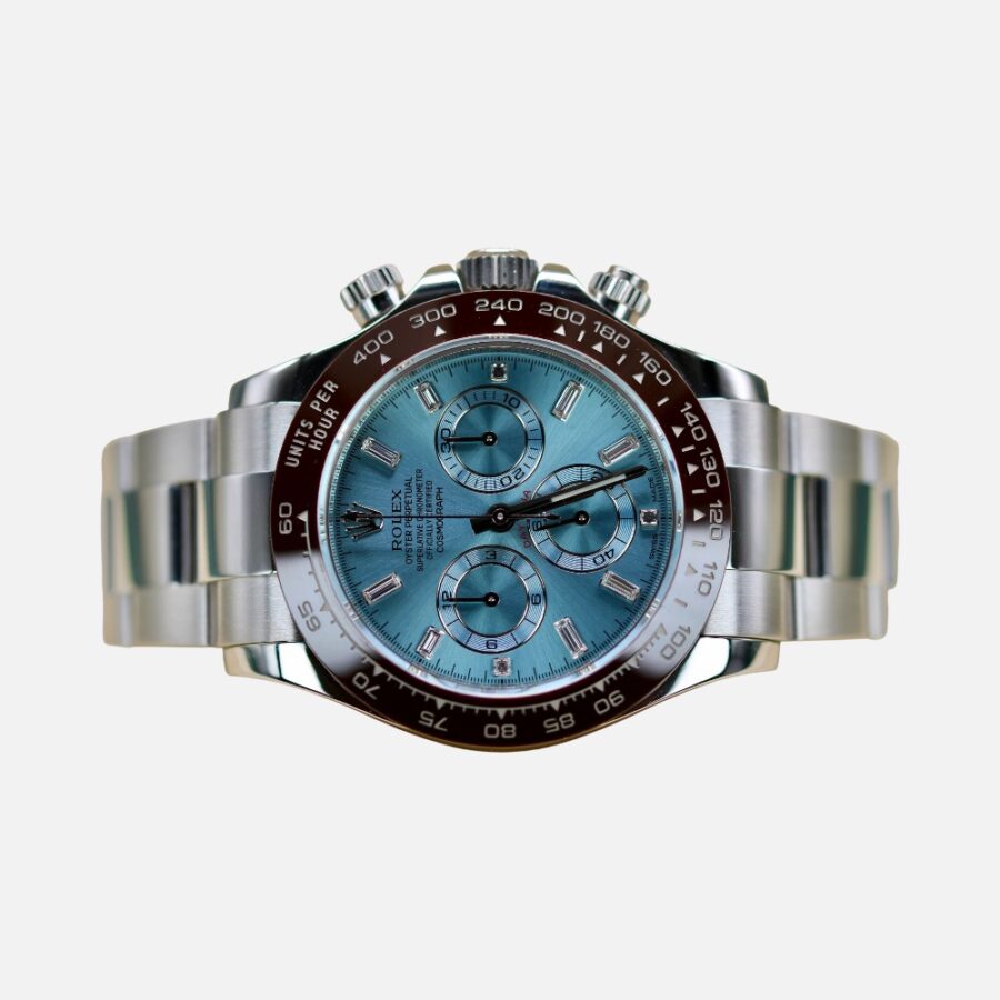 Rolex Daytona 116506 Ice Blue Diamond Dial Platinum Chronograph